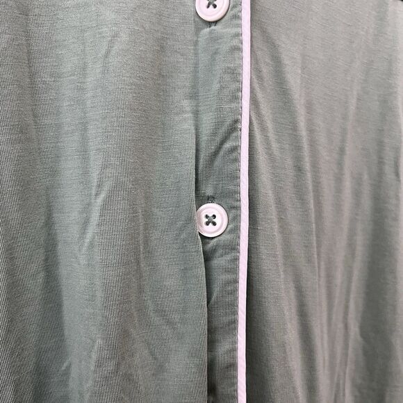 Birdy Grey Bamboo Jonny Long Sleeve Cozy Pajama Shirt Women Sz Small Green EUC - Picture 8 of 13